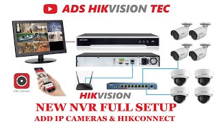 Hikvision new NVR configuration step by step Add ip cameras to nvr camera osd hikconnect setup [upl. by Parcel]