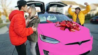 SURPRISING MY GIRLFRIEND WITH A NEW TESLA [upl. by Aminta]