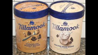 Tillamook Ice Cream Chocolate Peanut Butter amp Malted Moo Shake Review [upl. by Desi]