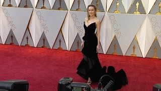 Brie Larson 2017 Oscars Red Carpet [upl. by Auqinimod]