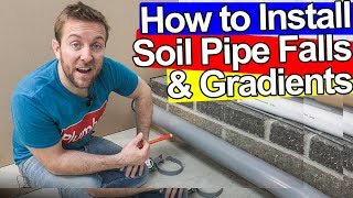 SOIL PIPE INSTALL  HOW TO CALCULATE FALL GRADIENT [upl. by Asecnarf]