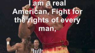 Hulk Hogan Theme  Real American Lyrics [upl. by Inimod]