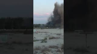 Moment Israel strike hits Lebanon rescuers in tyre [upl. by Adliwa]