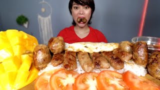 VIGAN LONGGANISA and SKINLESS LONGGANISA MUKBANG [upl. by Alleinad]