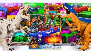 Jurassic World Dinosaur Unboxing Colorful Dino Clay Making Trex Triceratops Brachiosaurus [upl. by Yarak242]