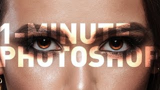 Create Dramatic Eyes  1Minute Photoshop Ep 7 [upl. by Ahsinirt987]