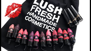 Lush Lipstick Demo amp First Impressions  BN REVIEWS [upl. by Nart]