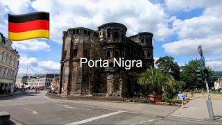 Die Porta Nigra in Trier Germany Rheinland Pfalz In 4K [upl. by Ettenajna]