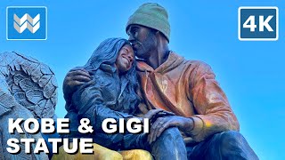 4K Kobe amp Gianna Gigi Bryant Statue Unveil  Crypto Arena Staples Center 8224 Walking Tour [upl. by Peggy]