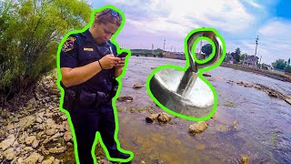 Magnet Fishing GONE WRONG Police Involved [upl. by Xanthus]