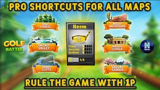 Golf Battle Pro Shortcuts for all maps  1P 🔥🔥🔥 [upl. by Aneez246]