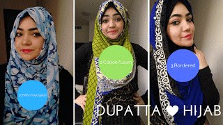 How to tie Hijab On Indian Dress with DupattaPart 1 [upl. by Amara]