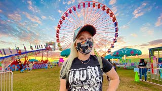 Thrill Rides Funhouse Mazes Carnival Food in Orlando  Central Florida Fair 2021 TOUR [upl. by Ker]