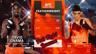 David Onama vs Gabriel Santos  Full Fight Resume [upl. by Keifer443]