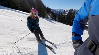 St Johann in Tirol Austria skiing the black 7a challenge [upl. by Nnel]