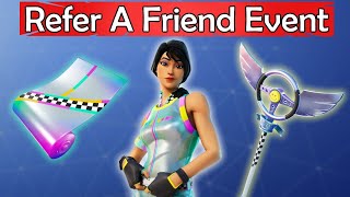 NEW Refer A Friend Event FREE SKIN Guide  Fortnite [upl. by Shetrit702]