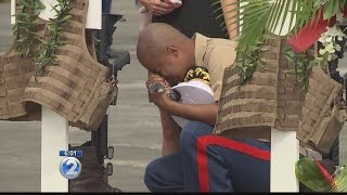 Memorial honors 12 Marines killed in helicopter crashes off Haleiwa [upl. by Dirraj]