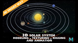 How to make 3D solar system in Autodesk Maya for beginner in easy and smart way [upl. by Siocnarf91]