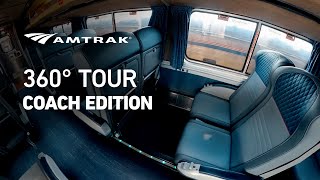 360° Tour of Amtraks Coach Class [upl. by Sherm]