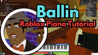 Mustard  Ballin  EASY Roblox Piano Tutorial  SHEETS IN DESCRIPTION [upl. by Eilyak]