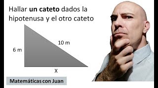 ▷ CÓMO CALCULAR UN CATETO CONOCIENDO LA HIPOTENUSA Ejercicios Teorema de Pitágoras [upl. by Emixam]