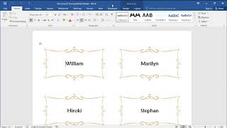 How to create place card in Word [upl. by Dame704]