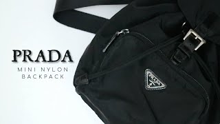 Prada Mini Nylon Backpack Unboxing [upl. by Loy891]