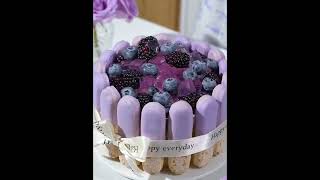 PuPus Cake  Berry Charlotte Cake cakedesignbakingdessertfood [upl. by Maritsa]