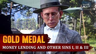 Red Dead Redemption 2  Mission 14  Money Lending and Other Sins I II amp III Gold Medal [upl. by Inajna]