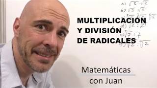 MULTIPLICACIÓN Y DIVISIÓN DE RADICALES de igual y diferente índice [upl. by Anaimad]