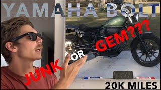 YAMAHA BOLT RSPEC 20000 mile Comprehensive Review [upl. by Inglebert]