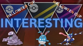 Great League Halloween Cup Grimer Azumarill Greninja team is INTERESTING in PokemonGo [upl. by Meggy]