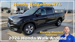 2024 Honda Ridgeline RTL Walkaround Standard Features [upl. by Demetris]