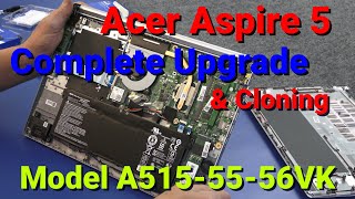 How To Upgrade M2 SSD Memory amp Add Additional SSD In Acer Aspire 5 A51555 Laptop [upl. by Touber421]