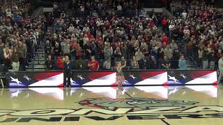 8 Year Old Kinsley Murray National Anthem at Gonzaga Mens 1624 [upl. by Dnomed]