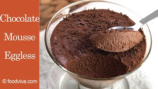 Chocolate Mousse Recipe  Only 2 Ingredients Whipped Cream amp Chocolate  No Gelatin No Egg [upl. by Ehtyaf]