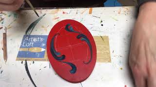 Freehand Telemark Rosemaling Tutorial  Art of Lise  ASMR and Pandemic Therapy Painting [upl. by Okwu560]