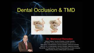 1 Introduction in Dental Occlusion and TMD [upl. by Lloyd]