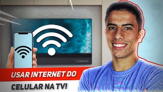 Como usar a INTERNET DO CELULAR na Smart TV [upl. by Ardith]