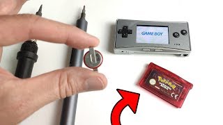 TUTO CHANGER LA PILE DUN JEU POKEMON GAMEBOY ADVANCE [upl. by Hedwiga178]