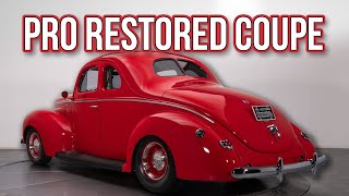 All Steel 1940 Ford Coupe Street Rod 350 V8 3Speed Automatic  FOR SALE  137336 [upl. by Anelat]