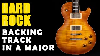 Hard Rock Backing Track in A Major  Easy Jam Tracks [upl. by Arvo]