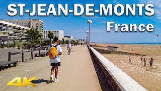 ☀️Peaceful summer at French Seaside Resort of SaintJeanDeMonts – France【4K  60fps】🇫🇷 [upl. by Truscott]