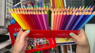 Faber Castel colored pencils Classique VS Goldfaber VS Polychromos Budget VS middle VS expensive [upl. by Eirrod]