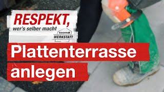 Terrassenplatten richtig verlegen  toom Werkstatt [upl. by Nylyrehc284]