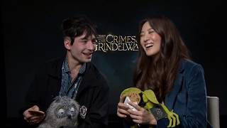 Ezra Miller Gets Emotional During Interview  Fantastic Beasts 2 [upl. by Inaluiak]