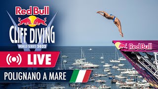 REPLAY Diving off a balcony in Italy  Polignano a Mare Red Bull Cliff Diving World Series 2022 [upl. by Arral]