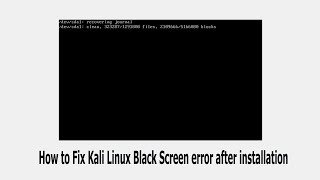 How to Fix Kali Linux Black Screen error after installation virtualbox [upl. by Dreddy953]