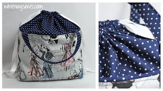 Drawstring Project Bag  Sewing How to [upl. by Akamaozu]