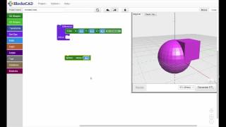 BlocksCAD Training Video How to Use quotDifferencequot [upl. by Okiam]